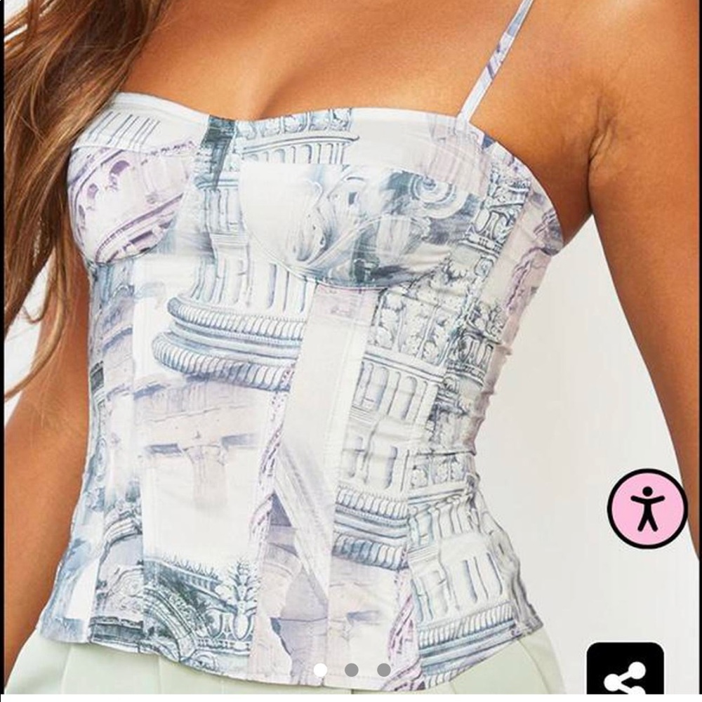 Pretty little thing stone abstract renaissance corset